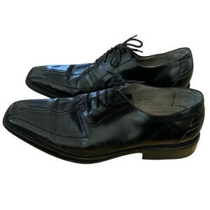 Stacy Adams Men's Black Leather Tie Up Oxfords Dress Shoes Size 10
